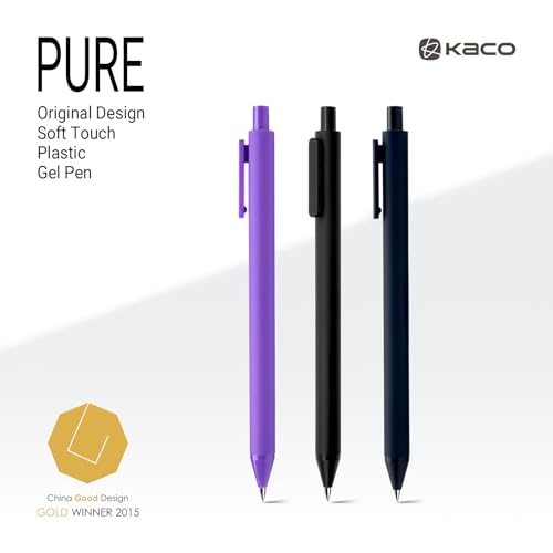 Image of KACO 20 Color Ink Retractable Gel Pens 0.5mm Fine Point, 20 Pieces (20 Multicolor-Version1)