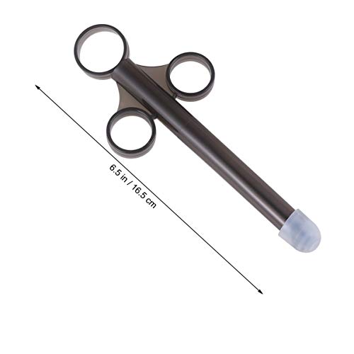 DOITOOL Aplicadores vaginais pretos, tubo lubrificante de silicone, aplicador, lançador, atirador, f