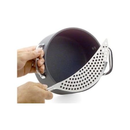 Stainless Steel Pot Strainer - Crescent Shape Handle Colander For Noodles & Vegetables