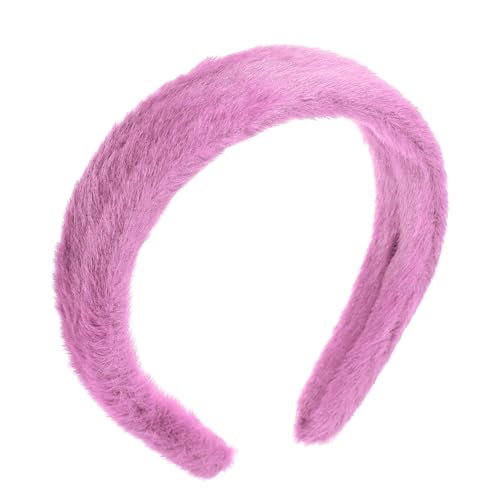 Bandeau duveteux rose VOCOSTE pour cheveux en peluche douce