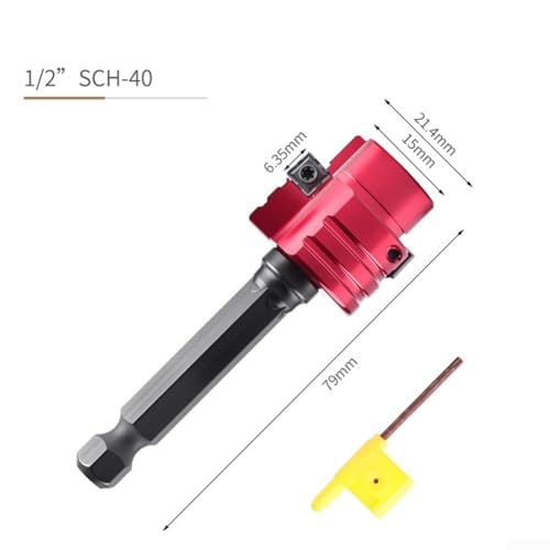 6 tiges hexagonales de 35 mm pour alésoir de tuyau en PVC pour plomberie, supprime les bavures des tuyaux d'eau en PVC ABS pour soutenir les fuites et sécuriser les joints de tuyau (D) – vue 5