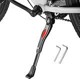 xlwens Caballete Lateral para Bicicleta,Se adapta a bicicletas de 22 a 27 pulgadas,Pata de Cabra para Bicicleta,Aluminio Soporte Ajustable del Retroceso,Viene con dos herramientas Allen