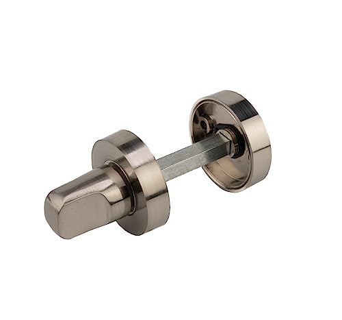 Muletilla y desbloqueo redonda en níquel satinado, cierre de condena para puertas de madera interior 125HP es de 50mm y 123HP de 35mm de diámetro de roseta, cuadradillo de 6mm (35MM)