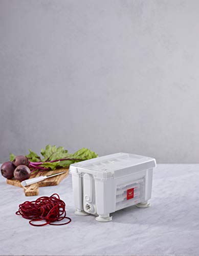 Paderno World Cuisine 4-Blade Folding Vegetable Slicer / Spiralizer Pro, Counter-Mounted and includes 4 Different Stainless Steel Blades - Thumbnail 2