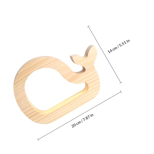 Lámpara de mesa creativa con forma de ballena recargable miniatura 2