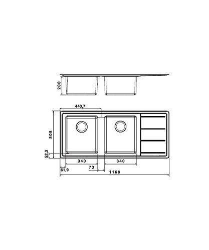 WHIRLPOOL Lavello AM 1151 IXL/LH 2 Vasche