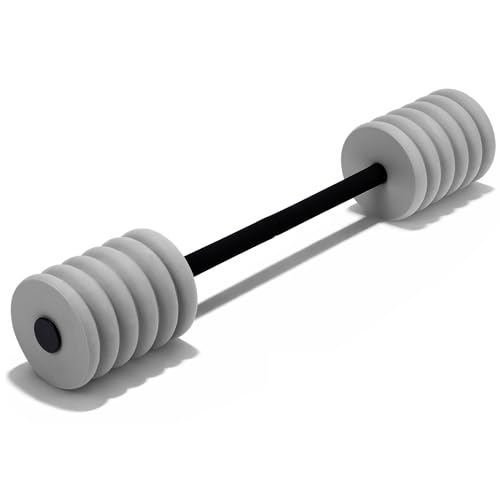 Long Aquatic Exercise Dumbbells Pool Exercise Foam Water Weights Dumbbell Aquatic Pool Barbells with High Density EVA Foam for Swim Water Aerobics Workouts Loss(Gray,33.07 Inch)