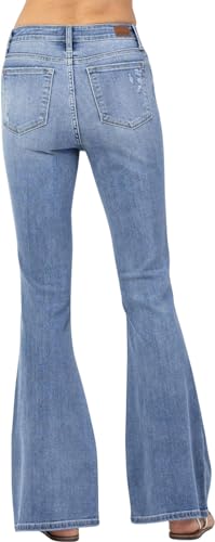 Judy Blue High Rise Destroyed Flare Jeans (JB-82377)3