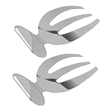 Ipetboom 2 piezas Tenedores para Ensalada de Acero Inoxidable de Tres Puntas Antideslizante Ligeros y Duraderos para Servir Cocina y Buffet