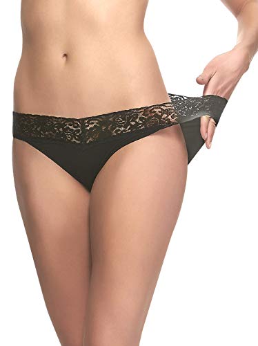 Felina Super Stretchy Bikini Underwear For Women - Lace Trim Ladies Panties (5-Pack) #TOP1