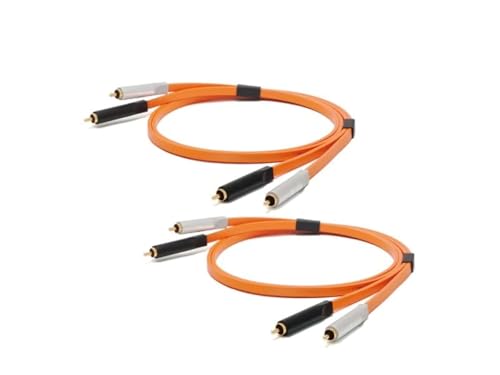 NEO by Oyaide d+ RCA (Class A) DUO – Hi-Speed and Durable Digital Cable for DJ’s, Musicians and Producers. 2 X 1 Meter Cables. Compatible with all RCA input Devices
