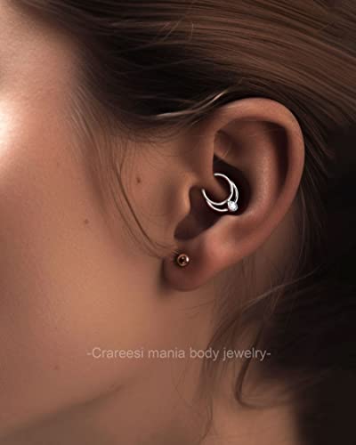 Cm Crareesi Mania Double Septum Ring 16G Septum Jewelry 8Mm 316L Surgical Steel Teardrop Septum Piercing Jewelry Daith Earrings Helix Piercing Jewelry For Women #TOP5