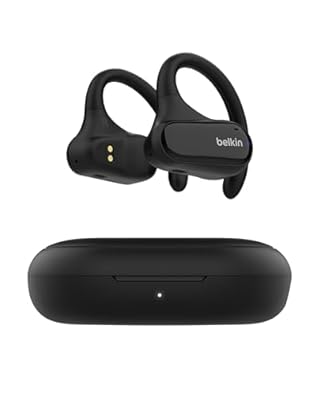 Belkin SoundForm ClearFit Auriculares Inalámbricos Deportivos Open-Ear diseño Abierto de Gancho Resistencia IPX5 al Agua y Sudor Cascos Bluetooth para Correr Montar en Bicicleta y Entrenar Negro
