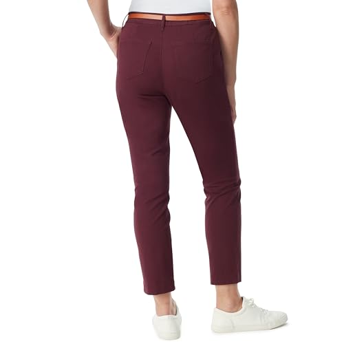 Gloria Vanderbilt Women's High Rise Belted Tapered Trouser Pant Standard3
