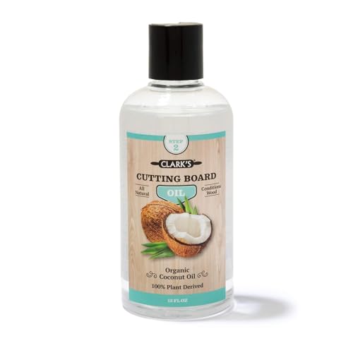 CLARK'S Cutting Board Oil - Food Grade Mineral Oil for Cutting Board - Coconut Extract