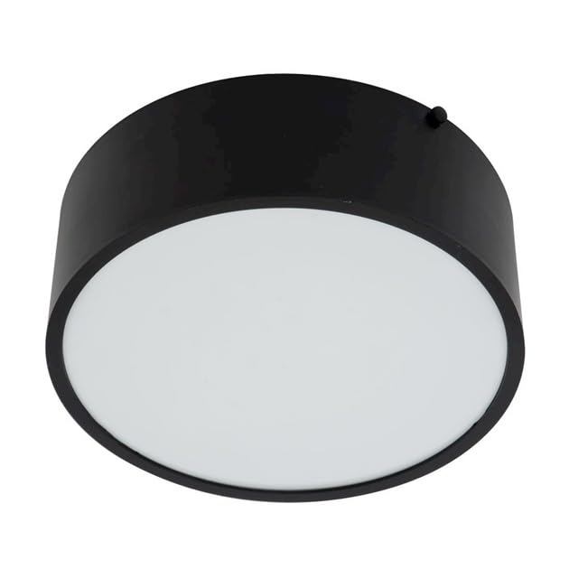Plafon Redondo Sobrepor (Preto)