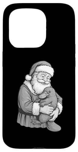 カモノハシ サンタクロース クリスマス 動物好き スマホケース iPhone 15 Pro 用
