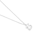 TOUS Collar Corto para Mujer de Plata de Primera Ley y Metacrilato blanco, Colección Galaxy