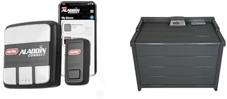 Genie Smart Package Delivery Bundle - Aladdin Connect Smart Opener with The BenchSentry Connect Package Delivery Box for Outise