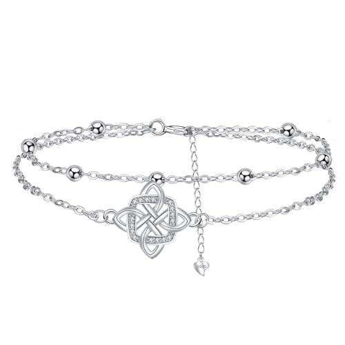 Argent sterling 925 bracelet double chaîne éclat durable