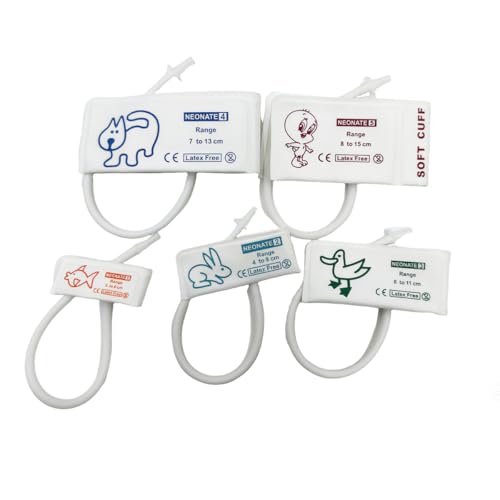 Disposable Veterinary Blood Pressure Cuffs for Pets, Set This Set Includes 5 Pieces.Supports Blood Pressure Measurement for Pets of Different Weights, Including mice, Rabbits, Cats, Dogs, Pigs.