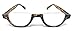The Noble Semi-Rimless Half Reader Half Moon Reading Glasses, 1.25 Yellow Tortoise