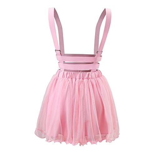 Littleforbig Mesh Overall Skirt Romper – Heartbreaker Jumper Skirt 4Xl Pink #TOP6