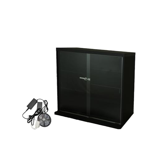 �n���Ƌ� �R���N�V�������b�N DIO �f�B�I ������ ��90cm ���C�h ���[�^�C�v�{�� LED�t ���t �R���N�V�����P�[�X�t�B�M���A���b�N �K���X�P�[�X �f�B�X�v���C�P�[�X�i���˖{�� + LED �Z�b�g�j�i����83.5cm ���s18cm, �u���b�N) ��