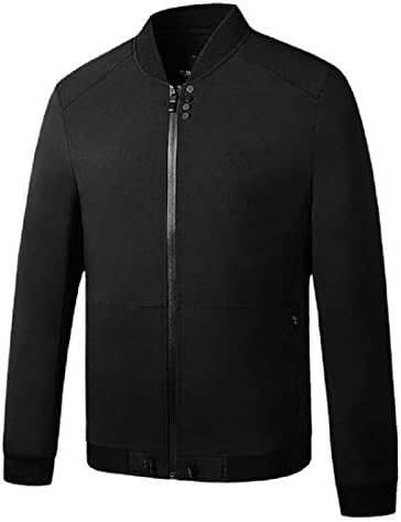 Men's Long Sleeve Lightweight Breathable Jacket Casual Wear(Black,XS Size)
