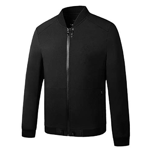 Men's Long Sleeve Lightweight Breathable Jacket Casual Wear(Black,XS Size)