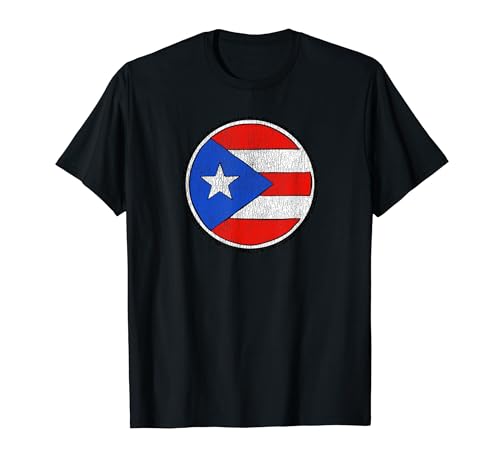 Puerto Rico Flag Retro Distressed Vibe Logo T�V���c