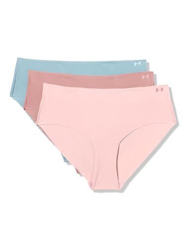 Under Armour UA PURE STRETCH NO SHOW HIPSTER-SOLID3PK,TOURMALINE PINK,M