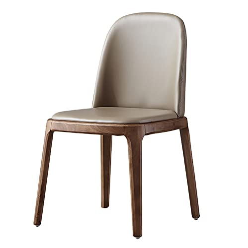Meubles d'appoint élégants : lot de 2 chaises en bois et cuir PU au design moderne et raffiné