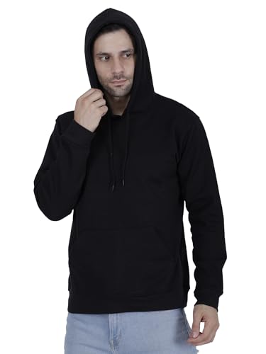 Image of Mastyle Men's Solid Hoodies |100% Rich Cotton Fleece 400 GSM | Wrinkle Free