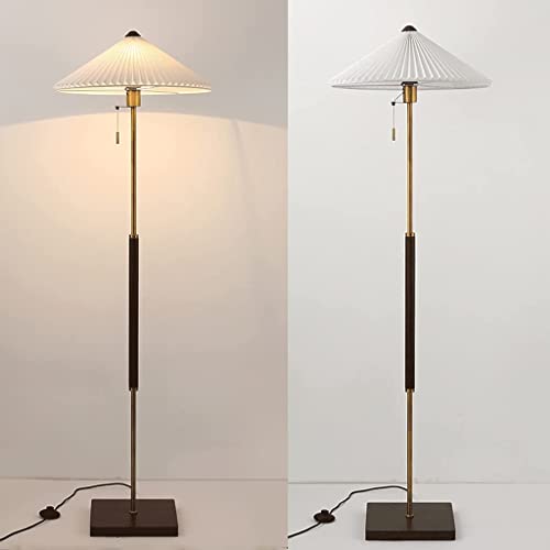 Lámpara de pie clásica y poste de luz para dormitorio de madera cuadrada 4