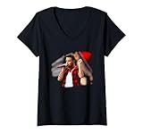 Iconic Photo Moments - Femme T-Shirt Noir � Col en V - One Direction Liam Payne Murrayfield Stadium 2014 - S
