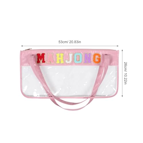 ibasenice Mahjong Tile Bag con capacidad grande transparente miniatura 2