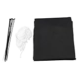 POFET Balcony Privacy Screen,0.9x3m Balcony Cover, Weatherproof Privacy Screen for Garden Fence or Balcony Protection, Wind and UV Protection (Black)