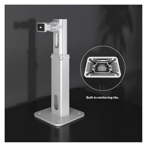Soporte de pared para ducha de 28-37.5cm compatible con cristal de 6mm plata 3