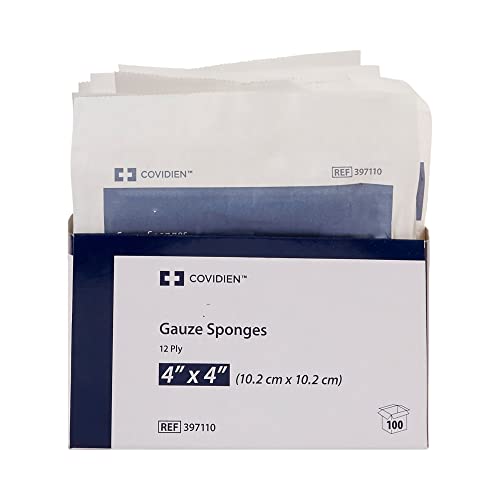 SurgiMac Esponja de gasa, 12 capas, cuadrada 4x4 pulgadas, estéril miniatura 2