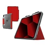 STM Dux Plus Case Compatible with Apple iPad 10.9" A16/10th Generation (2022) Red (Military Standard, Apple Pencil Compartment, Stand, Wake/Sleep Support)
