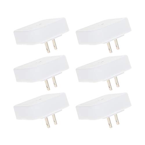 Image of Othmro ABS L62xW62xH40 Plug-in Night Light Warm Light LED Christmas Light Bulb Bed Lights with Auto Dusk-to-Dawn Sensor for Bedroom Kitchen Hallway White US Plug 6Pcs