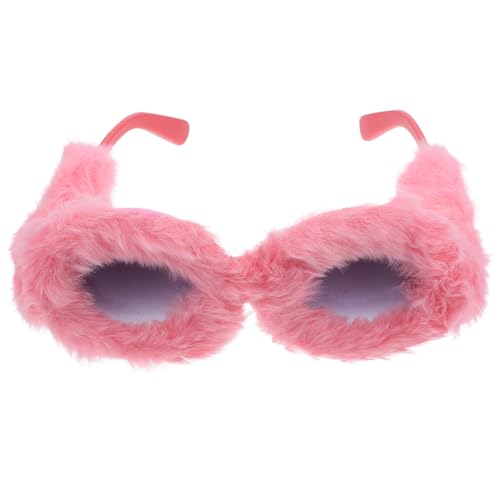CTIRCHIU Gafas de Sol de Peluche Rosa C3, Accesorio para Fiesta y Disfraz, Gafas Novedosas y Divertidas para Fotomatón, Ideales para Carnaval y Despedidas de Soltera