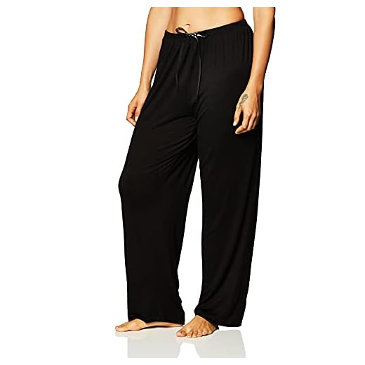 HUE womens Sleepwell With Temptech Sleep Pant Pajama Bottom, Black, 2X US