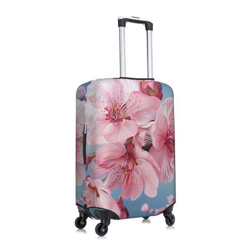 Japanese Cherry Flowers Print Washable Suitcase Cover Personalized Luggage Protector Travel Elastic Anti Scratch3