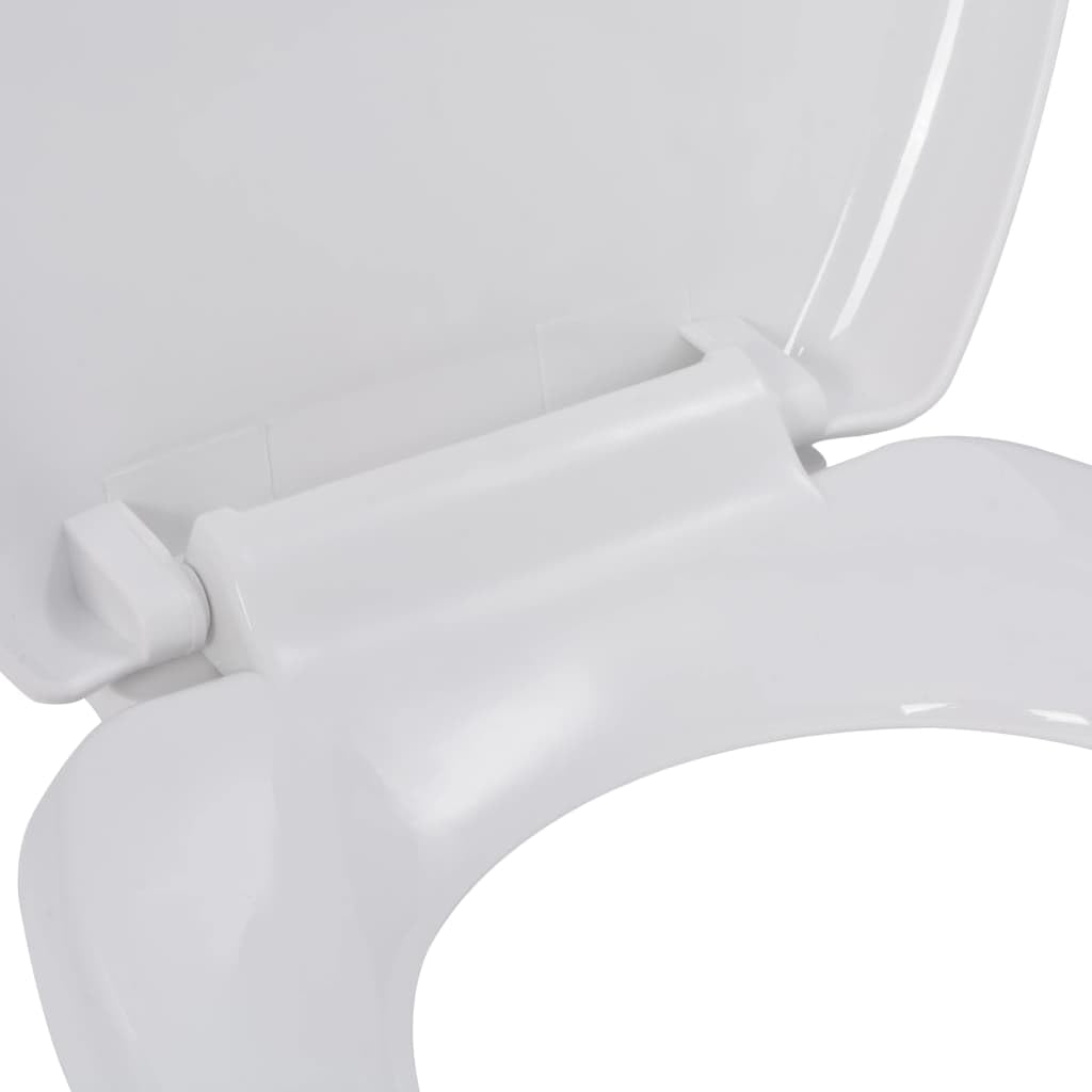 Asiento de inodoro de cierre suave con diseño de liberación rápida, color blanco