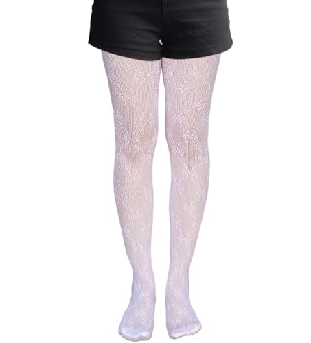 Image of VINICUNCA Women's Fishnet Stockings Lace Patterned Tights High Waist Pantyhose