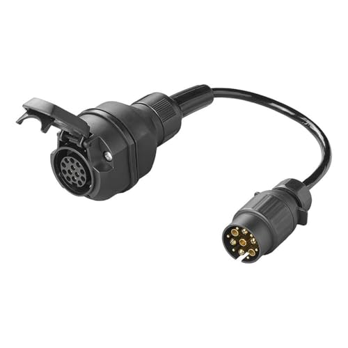 Multibros Câble adaptateur professionnel pour remorque 30 cm | 13 broches Multicon West vers Jaeger 13 broches | Câble de conversion pour caravane et voiture | 13 à 13 broches | Norme NEN6120