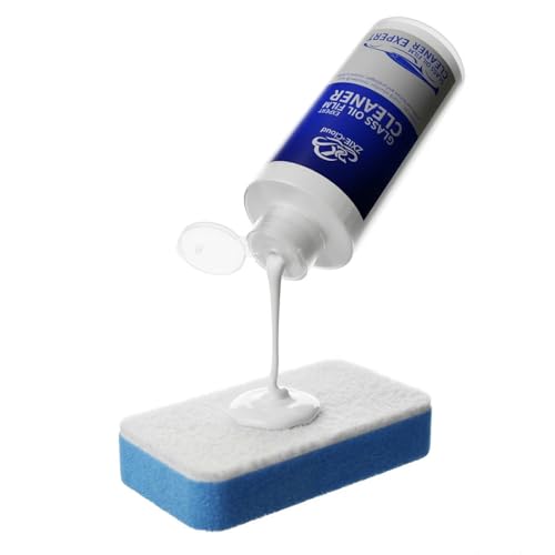 Glass Polish kit 3.38Fl Oz cerium oxide glass polish compound with polishing brush glass scratch remove Oil Film Cleaner Glass Cleaner Removes Stains and Water Spots for Cars Glass and Mirror