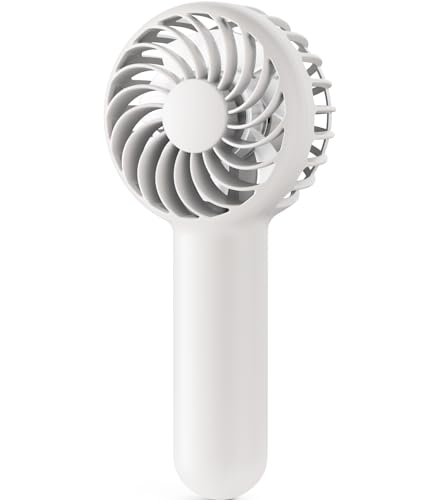 Image of Gaiatop Mini Handheld Fan, Lightweight Hand Fan for Women Cute Design 3 Speed Strong Wind Portable Fan, Rechargeable USB Fan Personal Fan for Indoor Outdoor Travel Makeup (White)